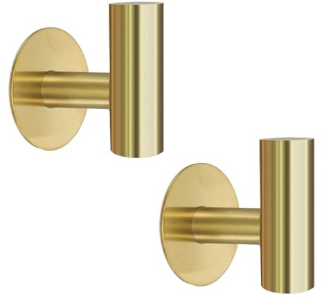 Geichan Self Adhesive Hooks,Heavy Duty Sticky Hooks,Stainless Stick on Towel Hooks for Bathroom, Hotel,Kitchen, Bathroom, Cupboards, Office, Doors, Walls, Coats, Keys