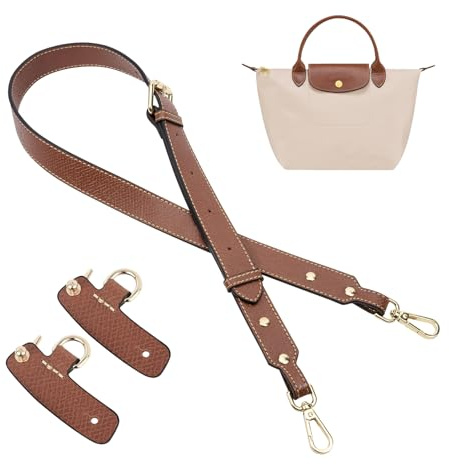 Gastinsave Handtaschengurte Ersatz, Leder Handtasche Crossbody Schultergurt Verstellbar für Longchomp Tasche Frauen
