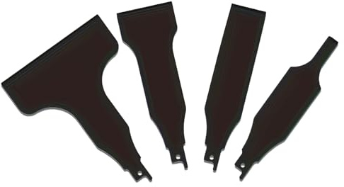 4-teiliges Schaberwerkzeug-Set aus legiertem Stahl, verschiedene Größen, für Wandkitt, Zement und Entfernung auf verschiedenen Oberflächen, stabile Bodenrenovierungen