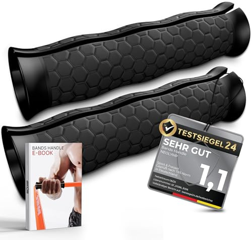 NEOLYMP Griffe für Fitnessbänder – Ergonomisches Bogendesign rutschfest, langlebig & hautfreundlich – Perfektes Gym Zubehör