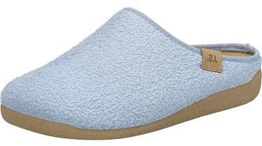 Josef Seibel Damen Pantoffeln Cara.04,Weite G (Normal),Wechselfußbett,Slides,Slip-ons,Backless Slipper,Gartenschuhe,SkyBlue,42 EU