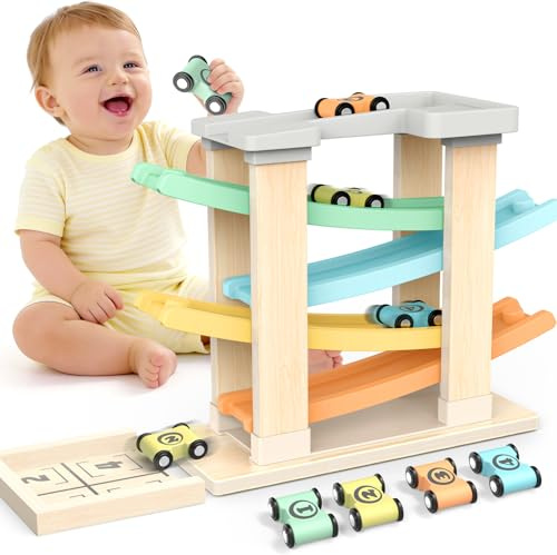 Toyzey Montessori Spielzeug ab 1 Jahr, Holzspielzeug Motorikspielzeug ab 1 2 Jahr Junge Kugelbahn Holz Kinderspielzeug ab 2 Jahre Geschenk Kinderspielzeug ab 1 2 Jahre Mädchen Junge Spielzeug
