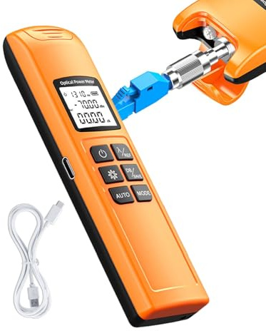 Generico Glasfaserkabeltester,Tragbarer Detektor mit LED-Licht - Glasfasertester für Netzwerkkabel - Test und Wartung für FTTH CATV Data Center
