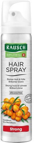 Rausch Hairspray Strong Aerosol Reisegrösse (für dauerhaften, starken Halt und strahlenden Glanz - Vegan), 4er Pack (4 x 75 ml)
