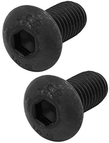 sourcing map 2pcs M10x20mm Boulon Filetage à Gauche Vis Pas à Gauche à Tête Bombée Classe 10.9