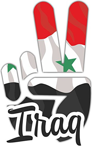 INDIGOS UG Auto Aufkleber Iraq - Victory - Sieg - Autoaufkleber selbstklebend für Auto - Heckscheibe, Spoiler, Laptop, Sport - 25x20 cm