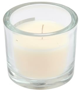 Kerze im Glas, Vanille, Höhe 8 cm, Beige