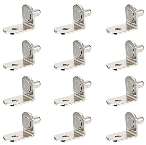 sourcing map 40Stk. Regalstütze 5mm L-Form Stütze Schrank Regal Halterung Keil mit Loch