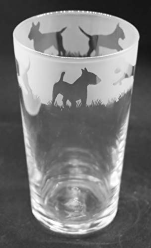 English Bull Terrier Frieze Boxed 1 Pint Conical Beer Glass