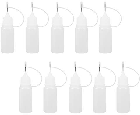 Milisten 10Pcs 10ml Glue Bottle Applicator DIY Quilling Tool Precision Bottle Squeeze Bottle