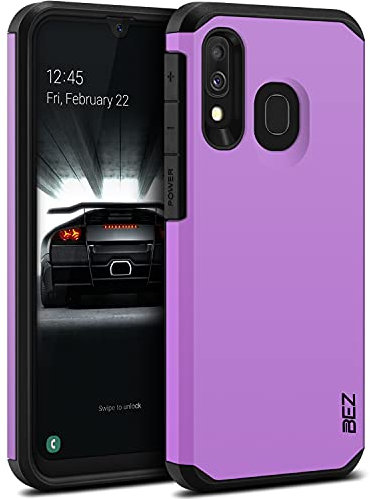 BEZ® Coque pour Samsung A40, Housse Etui pour Samsung Galaxy A40 Antichoc Survivor Shockproof Double Protection Double Ultra Resistante, Violet