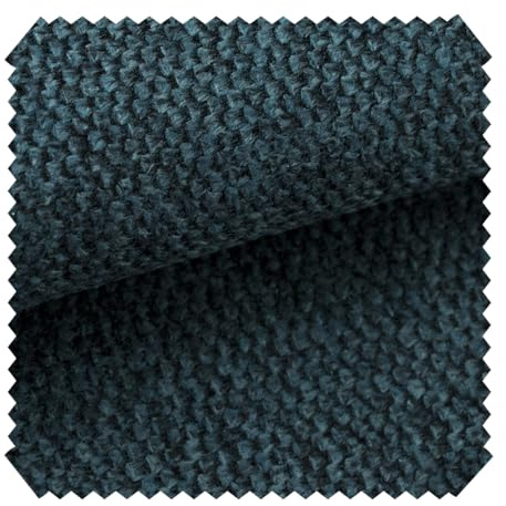 novely® MATERA - Grob Gewebter Mélange Möbelstoff - UV-Beständiger Polsterstoff - Pflegeleichte Meterware 1lfm | Farbe: 12 Ozeanblau