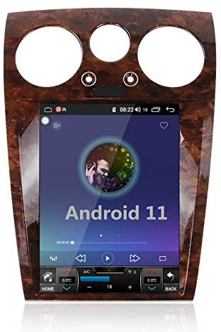 MOOKAKA Tesla Radio Android 11 Autoradio 2 Din GPS Navigation Haupteinheit für Bentley Continental GT 2004-2011 Multimedia Player Auto Stereo 12.1 Zoll Vertikaler Bildschirm mit Carplay DSP 128GB