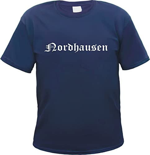 Nordhausen Herren T-Shirt - Altdeutsch - Blaues Tee Shirt 5XL Blau