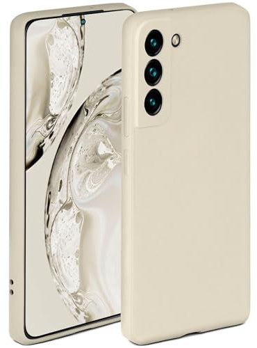 ONEFLOW Soft Case für Samsung Galaxy S22 Hülle aus Silikon mit Kameraschutz, Silikonhülle mit erhöhtem Schutz fürs Display, Backcover Schutzhülle, weiche Handyhülle, Creme