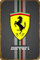 Metall-Blechschild mit Ferrari-Logo, 20,3 x 30,5 cm, Vintage-Retro-Wanddekoration