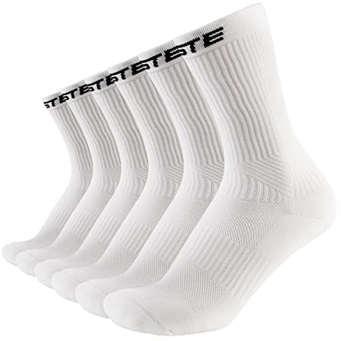 PASTE ® 3 Paar Performance Fußball Socken Weiß (Gr. 42-44) - Fussball-Socken für Damen & Herren - Anti-Rutsch Fußballsocken - Sport-Socken atmungsaktiv - Football Grip Socks für Männer & Frauen