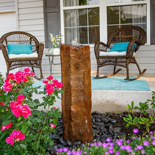 Aquascape Fontaine à Colonne en Basalte synthétique, Marron, 91,5 cm