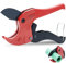 CCLIFE Tagliatubi in pvc 42/64mm, Tagliatubi Portatile regolabile con cricchetto per tubi in Plastica PVC/PE/PP/PEX/PPR