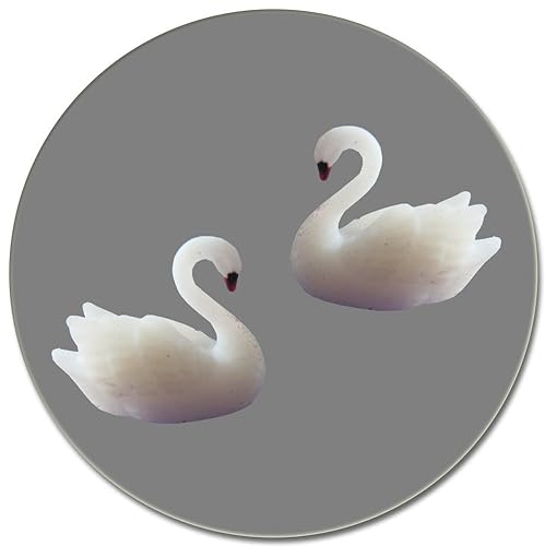 modellbahn-exklusiv Schwan Schwäne Weiss unbemalt, 2 Stück, Spur N, 1:160