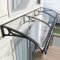 kufu01 Vordach Überdachung Haustürvordach, Pultbogenvordach aus Aluminium und Polycarbonat Transparent, 99% UV-Schutz Regenschutz (100x300cm/39x118)