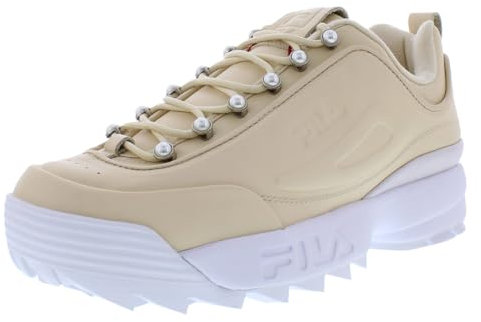 FILA Disruptor Ii Premium Bequeme Sneaker für Damen, Beige / Weiß, 41.5 EU