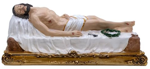 VILLAGE GIFT IMPORTERS Toter Retter Figur | Jesus nach dem Tod am Kreuz | Christus im Heiligen Grab Figur | 30,5 cm lang | katholische religiöse Skulptur für den Gebetsraum zu Hause | Liegt flach