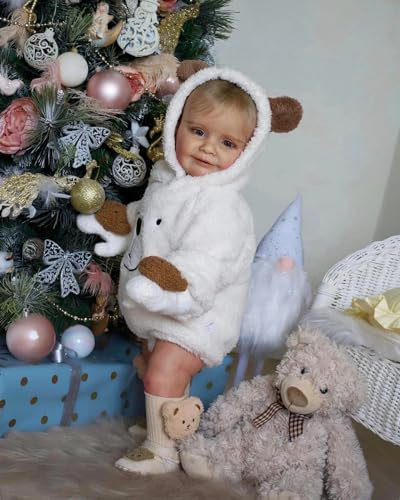 Enjoy with Love Neue 24inch Reborn Kleinkind Mädchen Puppe Zoe Hohe Qualität bereits fertig gemalte handgemachte Puppe Haut Sehr detaillierte 3D Haut