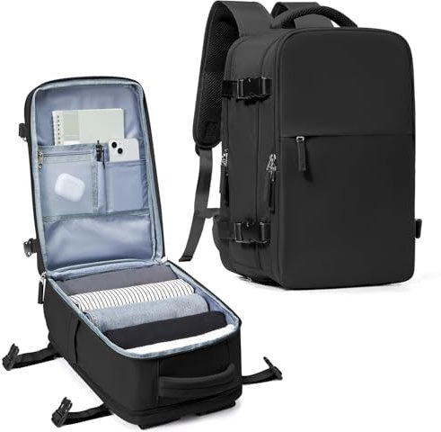 SZLX Handgepäck 40x20x25 für Ryanair Handgepäck Rucksack Easyjet für Flugzeug Reiserucksack Unter Sitz Handgepäck Tasche für Weekender Kurze Tirp 14-Zoll-Laptop Rucksack für Herren und Damen