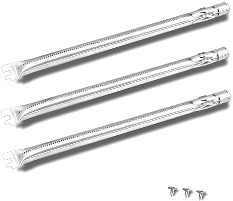 49,5 cm Grillbrenner W62752 für Weber Genesis Brennerrohre, Ersatz für Weber Genesis 300 Serie E/S/EP/CEP 310 320 330 mit Frontknauf, Gasgrill-Teile und Zubehör