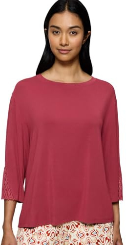 Triumph Aura Spotlight Top, Hemd Damen, Rot (Strawberry Allure), 46