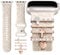 Designer Flower Engraved Strap with Charming Decoration Compatible with Apple Watch Straps Women 38mm 40mm 41mm 42mmm 44mm 45mm 46mm, Strap with Decoration for iWatch Series 10 9 8 7 6 5 4 3 2 1 SE