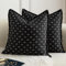 Mandioo 2er Set Kissenbezug Hanftuch Weben Textur Modern Bauernhaus Kissenbezüge Kissenhülle Dekorieren Zierkissenbezug Sie Wohnzimmer Sofa Schlafzimmer Bett 65x65cm Schwarz