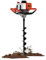 Tarière de jardin 52 cm³ - Avec 3 embouts de perçage et accessoires - Embouts de forage de jardin de 10,2 cm, 6,1 cm, 8 cm
