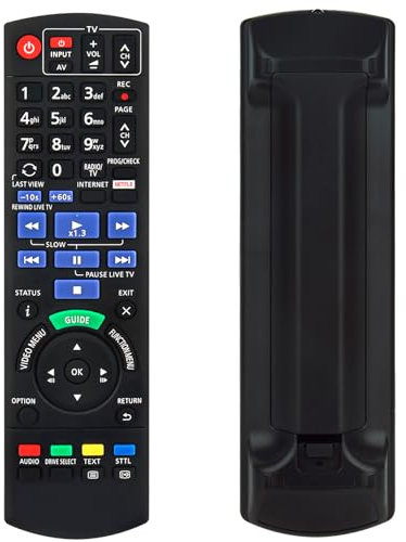 N2QAYB001114 Ersetzte Fernbedienung Passend für Panasonic UHD Blu-ray Recorder DMR-UBC70EGK DMR-UBC86EN-1TB DMR-UBC80EGK DMR-UBS70EGK DMR-UBS80EGK DMR-UBS70EGS DMR-UBC90EG-2TB DMR-UBS90EGK