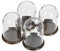 BESTonZON 4pièces Cloche Verre Transparent avec Base pour Vitrine Miniature Idéale pour Présenter Fleurs Séchées Et Décorations De Maison De Poupée