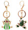 Porte-Clés Grenouille 2 Pièces, Porte-Clés Créatifs Et Mignons, Porte-Clés Animaux De Dessin Animé, Porte-Clés Cloutés en Strass, Porte-Clés Cadeaux