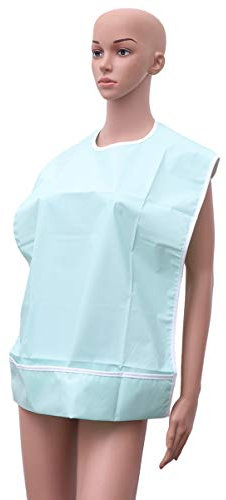 minkissy Wasserdichter Lätzchen Für Erwachsene Einlagiges Waschbares -schutzschild Für Senioren Sanftem Hellgrün Für Pflegebedürftige Und Menschen Mit Motorischen Einschränkungen