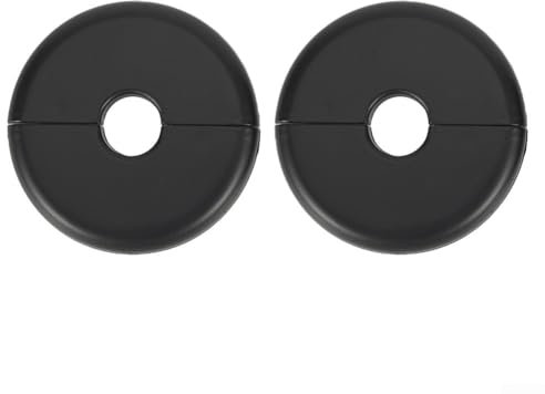 Set of 2 Radiator Pipe Collars, 70mm Outer Diameter, 15mm Inner Diameter, (black)
