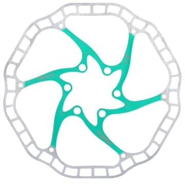 SHUNMIN Bremsscheiben Fahrrad Fahrrad Disc Rotor Sattel Bremsscheibe MTB 160 MM Hydraulische Bremsen Set for Mountainbike Rotor 180mm 203mm Radfahren Fahrrad Bremsscheibe(R7 Green 160MM)