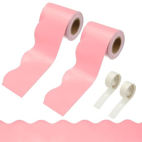 PATIKIL 2 Rollen Pinnwand-Rahmen 65.6ft Morandi Pink für Pinnwand