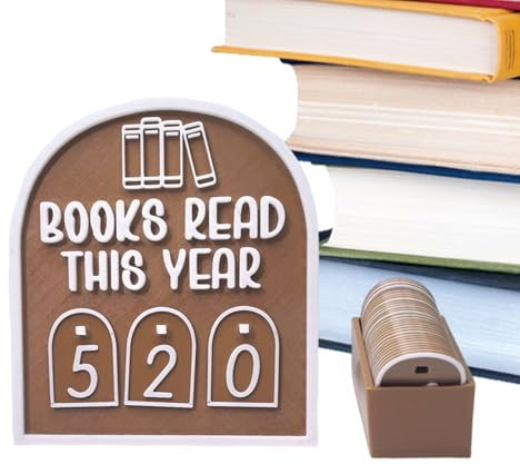 Bücherregal Deko Ästhetik,Buchliebhaber Deko Für Regalzähler | Zählerschmuck Bis Zahlreiche Moderne Bücher Dieses Jahr Gelesen Deko Für Frauen Schule Wohnzimmer Zuhause Männer Studie Bibliothek Leser