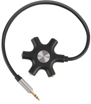 Anrbb 3.5mm Audio Splitter Mit 5 Buchsen, Aux Splitter Für Kopfhörer, Klinke Verteiler Für Gemeinsames Hören Im Klassenzimmer, Reisen Oder Zuhause, Kompatibel Mit iPhone, iPad, MacBook, MP3