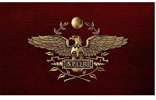 Bandera SPQR Senado del Senado del Populusque Romano Imperio Romano Bandera con ojales 3 x 5 pies
