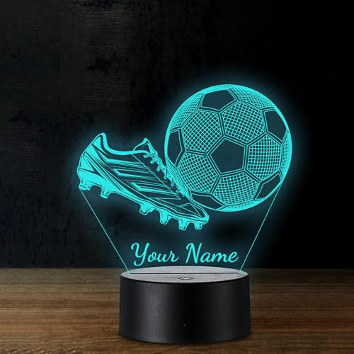 souleather Personalisierte 3D-Lampe Fußball Acryl LED-Licht