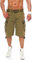 Geographical Norway Herren Baumwoll Cargo Shorts Parasol Stoff-Gürtel,Mastic,L