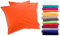 2er Pack MOON-Luxury Linon Kissenbezug 100% Baumwolle-orange-80x80