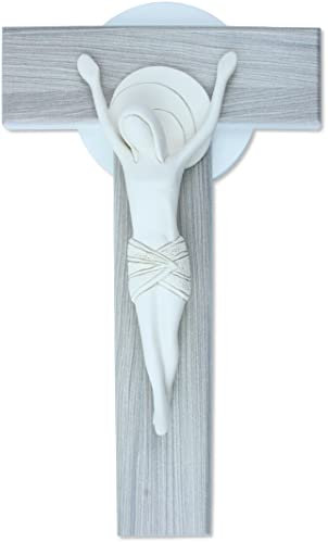 Generico Croce T da Parete Moderno in Legno Chiaro - Cm 15x26 - Made in Italy