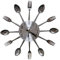 Linian 3D Removable Wall Clock Cutlery Kitchen Spoon Fork Wall Clock Modern Creative Cutlery Spoon and Fork Wall Clock