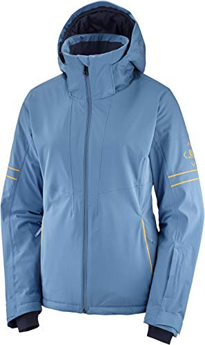 SALOMON Damen The Brilliant Jacket W Weste, Mehrfarbig (Copen Blue/Autumn Blaze), M